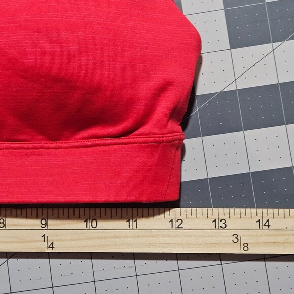 Outdoor Voices XS  Zip Front Sports Bra Red Adjustable Straps Mesh Back - Picture 10 of 12